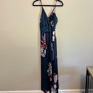 Blue floral maxi dress